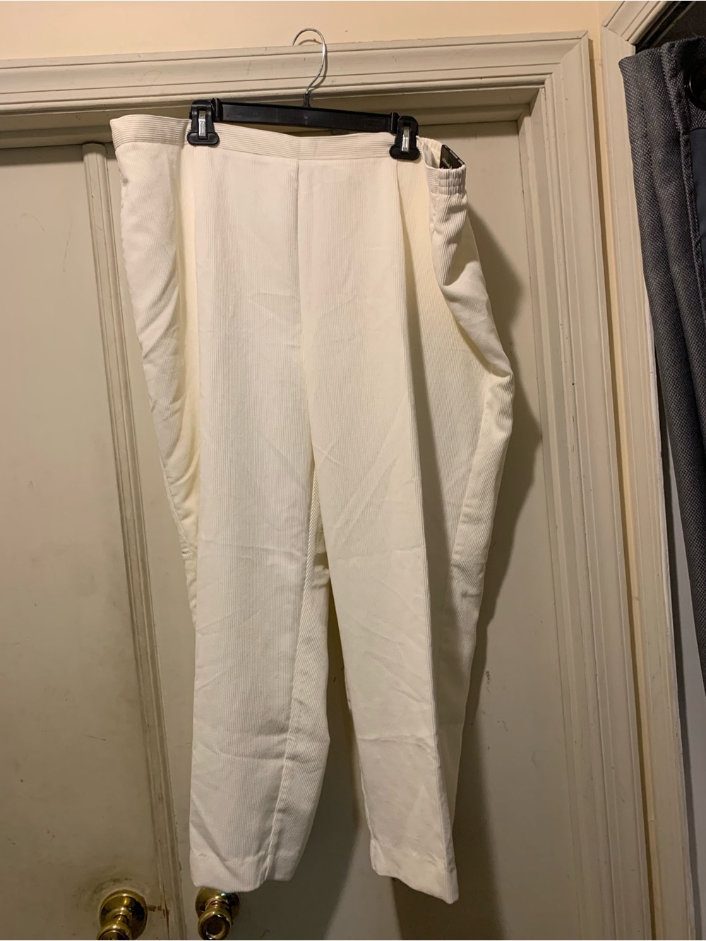 Alfred Dunner Cream Straight-Leg Pull-On Pants Size 22W NWT